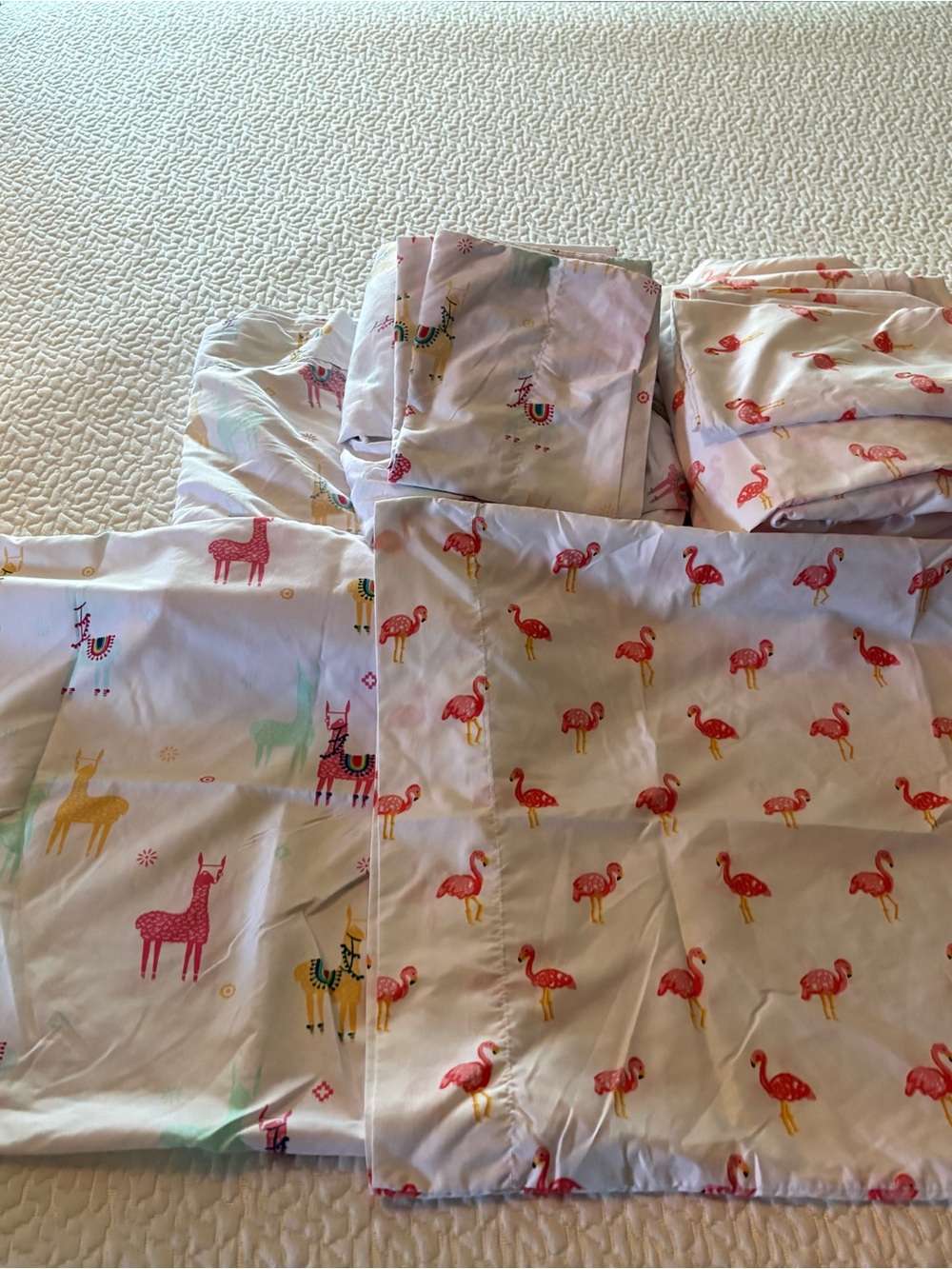Target Pink Flamingo & Llama Print Kids Sheet Set